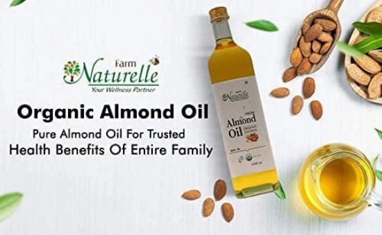 Farm Naturelle- Pure Almond Oil for Trusted Health Benefits of Entire Family.500ML