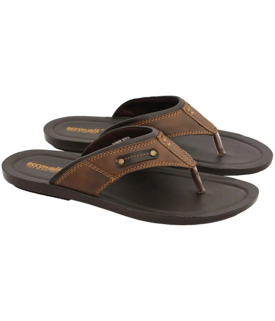 Aerowalk - Brown Mens Thong Flip Flop - None