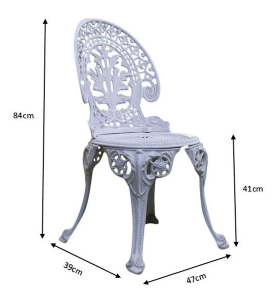 Regalia Series 1 Bench, 1 Square Table & 2 Chairs in (White)-White