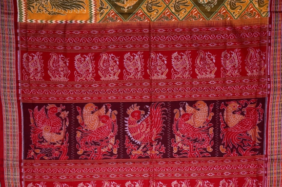 Mayura Rupa Jugala Sambalpuri Saree