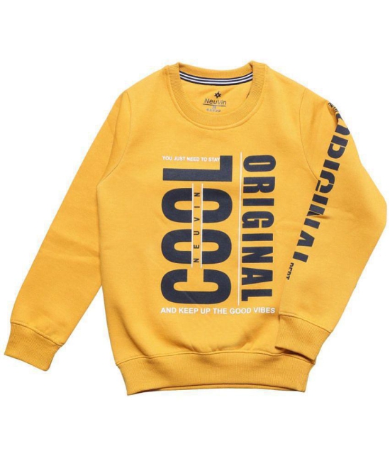 NEUVIN Yellow Fleece Boy''s Pullover Sweaters ( Pack of 1 ) - None