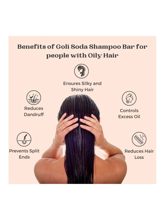 Goli Soda All Natural Probiotics Shampoo Bar for Oily Hair Pack Of Three