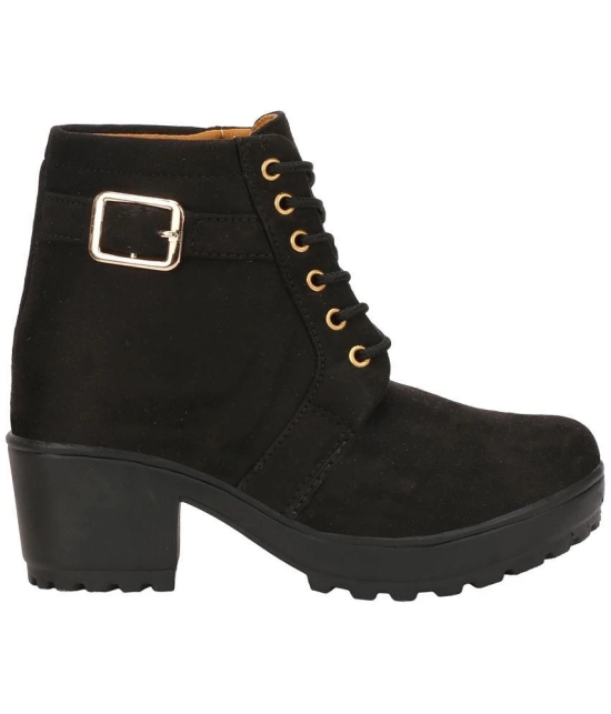 Commander - Black Womens Ankle Length Boots - None