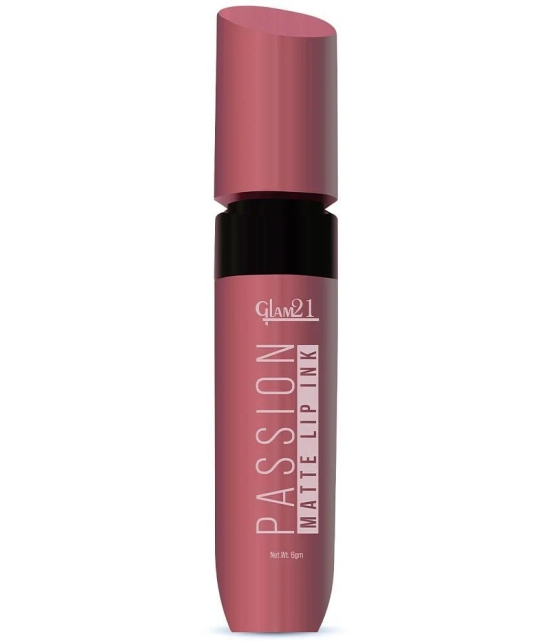 Glam21 Passion Matte Lip Ink Upto 12Hour Color Stay Lightweight & Comfortable 6gm Nude Pout-18