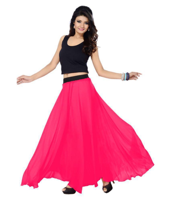 Sttoffa Georgette A-Line Skirt - Pink - 36