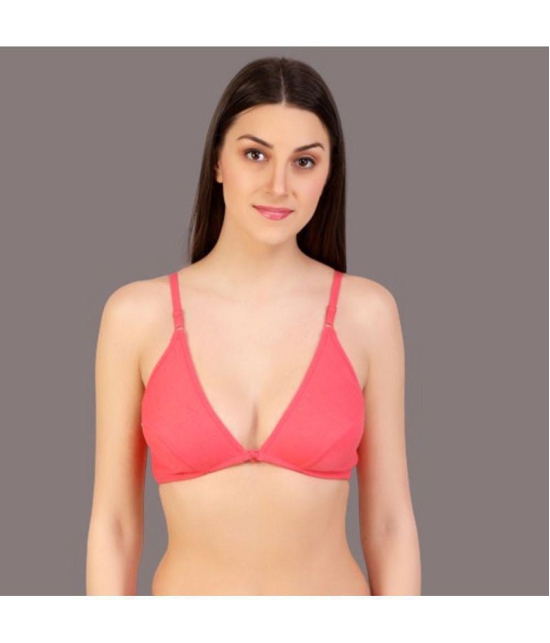 Zourt - Orange Cotton Non Padded Women's Everyday Bra ( Pack of 1 ) - None