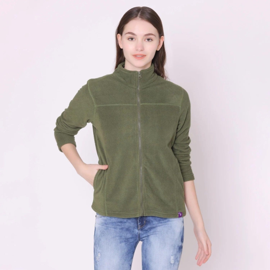 Women's Polar Jacket - Olive Green Olive Green S