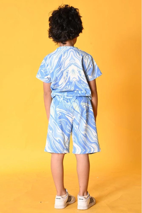 MARBLING BLUE SLEEPWEAR SHORT SET - BLUE-1-2 YEARS / 2N / BLUE