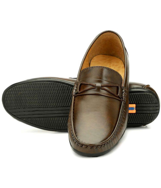 Buxton - Brown Mens Slip on loafers - 7