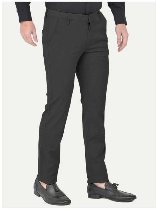 Rad Prix Regular Flat Mens Chinos - Black ( Pack of 1 ) - None