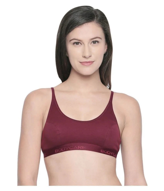 Bodycare Cotton Lycra Seamless Bra - Red - 34