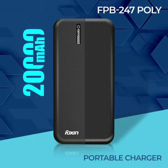 Foxin FPB-247 POLY Power Bank With 20000MAH Battery,12W Fast Charging