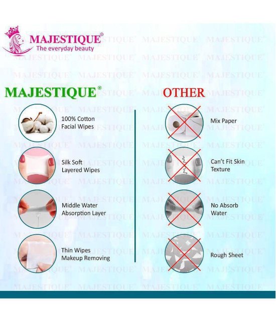 Majestique 460Count Facial Cotton Pads Soft And Makeup Remover Wipes For Effective Facial Cleansing