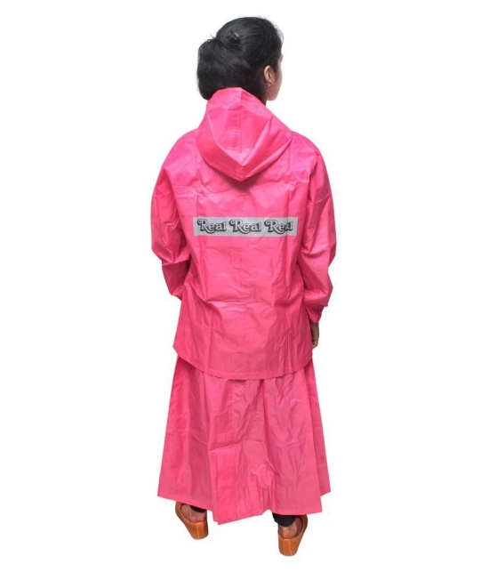 Goodluck Nylon Raincoat Set - Pink - XL