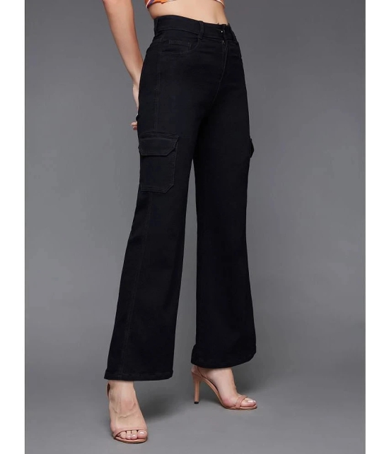 Miss Chase - Black Denim Wide Leg Womens Jeans ( Pack of 1 ) - None