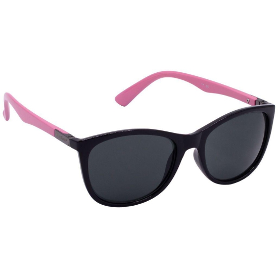 Hrinkar Grey Cat-eye Sunglasses Brands Black, Pink Frame Goggles for Women - HRS-BT-06-BK-PNK-BK