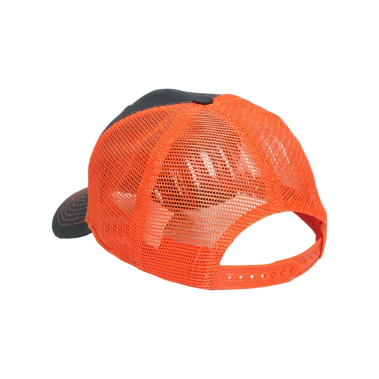 Chokore Curved Brim Mesh Baseball Cap  (Charcoal Black & Orange)