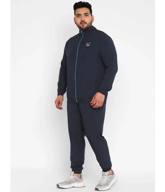 YUUKI - Navy Polyester Regular Fit Solid Mens Sports Tracksuit ( Pack of 1 ) - None