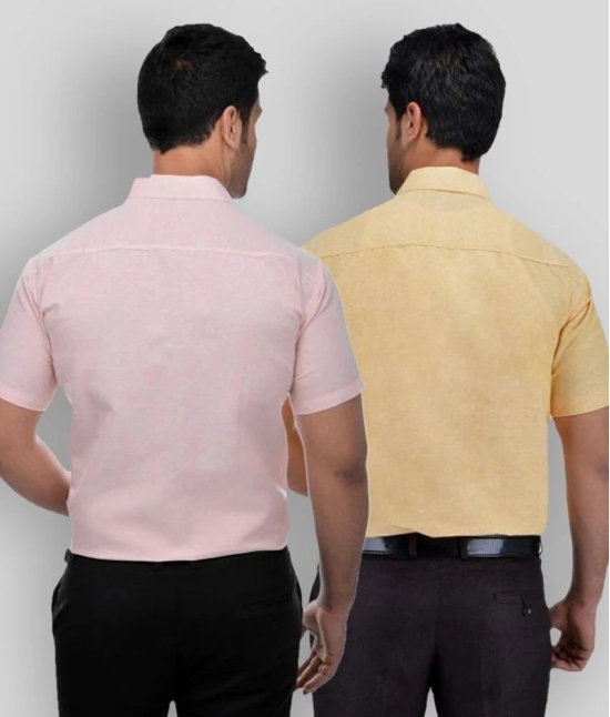 DESHBANDHU DBK - Multicolor Cotton Regular Fit Mens Formal Shirt (Pack of 2) - None