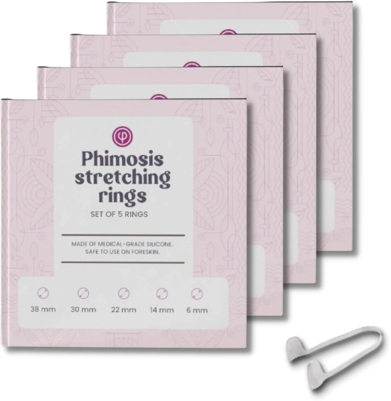 Phimosis Stretching Rings Set – 20-Piece Pain-Free Solution for Gentle Skin Stretching | Safe, Non-Invasive Treatment at Home