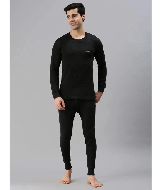 Lux Cottswool Cotton Blend Mens Thermal Sets ( Black ) - None