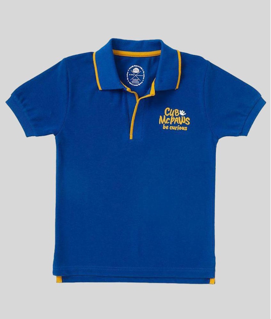 Cub Mcpaws - Blue Cotton Boy's Polo T-Shirt ( Pack of 1 ) - None