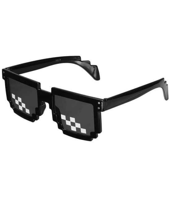 Creature Black Square Sunglasses ( Pack of 1 ) - Medium