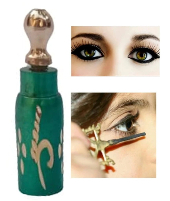 Mii Art Brass surmedani with surma use in eyes makeup(Color-Green)(size-6cm,small) Pack of 1 pcs