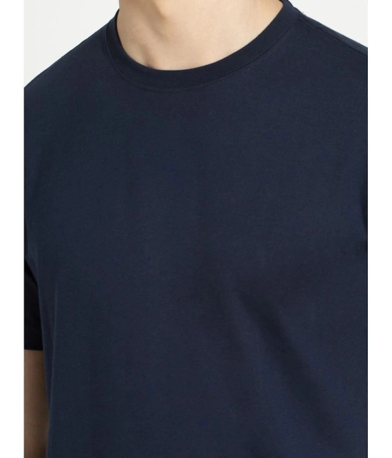 Jockey 2714 Mens Super Combed Cotton Rich Solid Round Neck T-Shirt - Navy - None