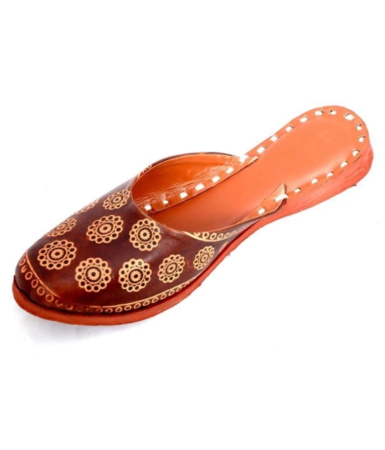 Raj Brown Ethnic Footwear - None