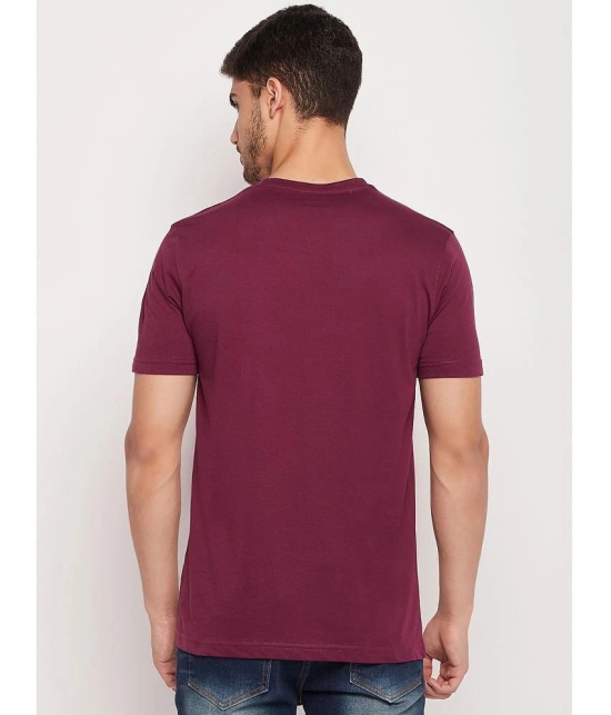 UNIBERRY Cotton Regular Fit Solid Half Sleeves Mens T-Shirt - Wine ( Pack of 1 ) - None