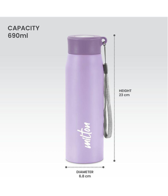 Milton Handy 650 Stainless Steel Water Bottle (690 ml) Purple - Purple