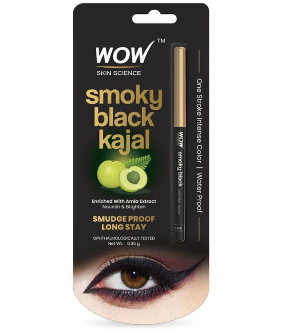 WOW Skin Science - Black Matte Kajal 350 g Pencil ( Pack of 1 )