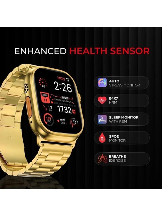 VERONIC ULTRA GOLD SMART WATCH with Calling Gold Smart Watch