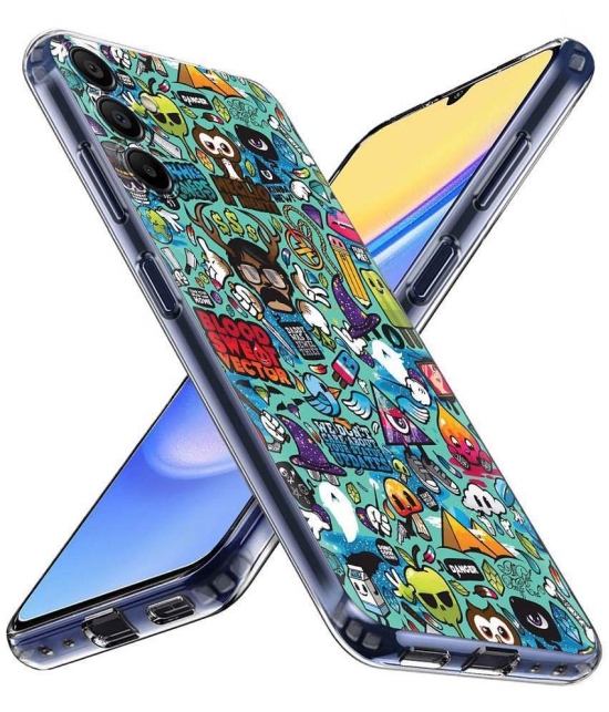 Fashionury Multicolor Printed Back Cover Silicon Compatible For Samsung Galaxy A15 ( Pack of 1 )