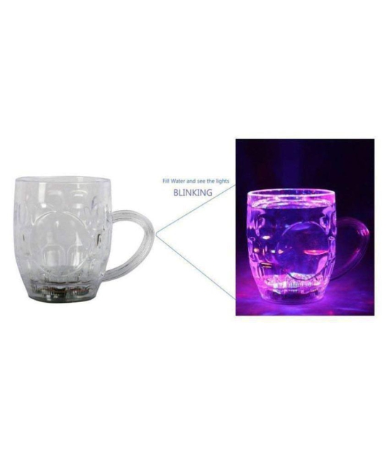 HL-HI LEE Color Led  Light cup Plastic Milk Mug 1 Pcs 350 mL - Multi Color