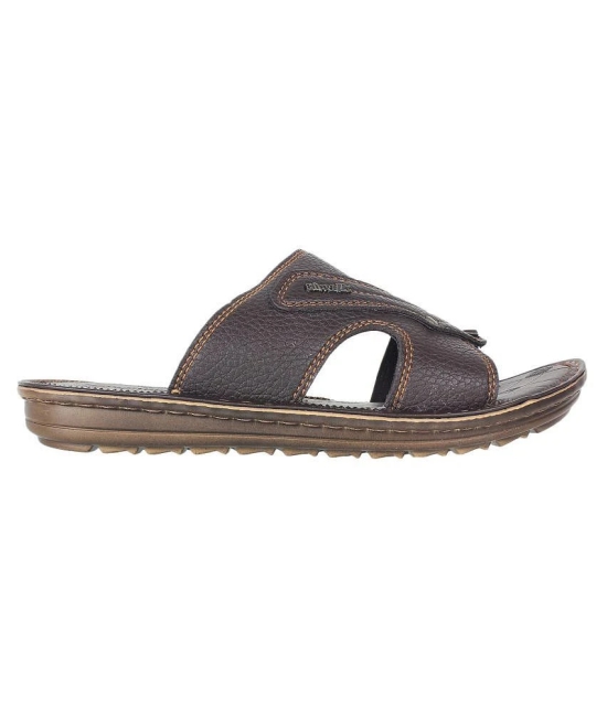 Aerowalk - Brown  Leather slipper - 6