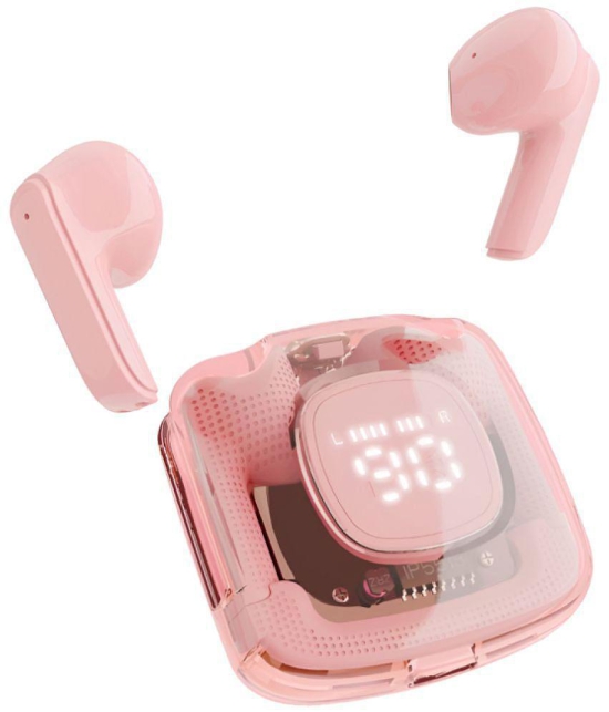 COREGENIX POWER-PRO Bluetooth True Wireless (TWS) In Ear 30 Hours Playback Low Latency IPX5(Splash & Sweat Proof) Pink