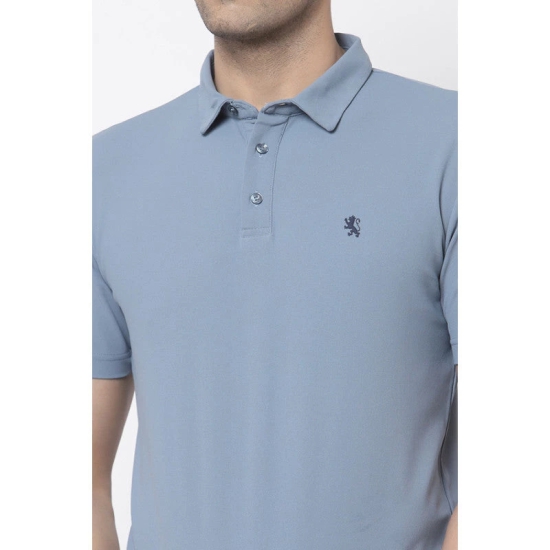 Red Tape Men Slate Blue Polo Neck T-Shirt