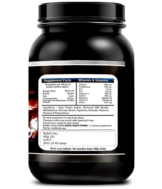 BUILDER CHOICE Chocolate Temptaion Mass Gainer ( Pack of 1 )