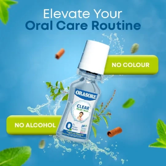 Orasore Whitening Duo | nHAp Toothpaste 100g & Clear Mouthwash 100ml | Peroxide-Free | Refreshing, Reduces Sensitivity & Whitens Teeth | No Color & No Alcohol | Free Bamboo Toothbrush