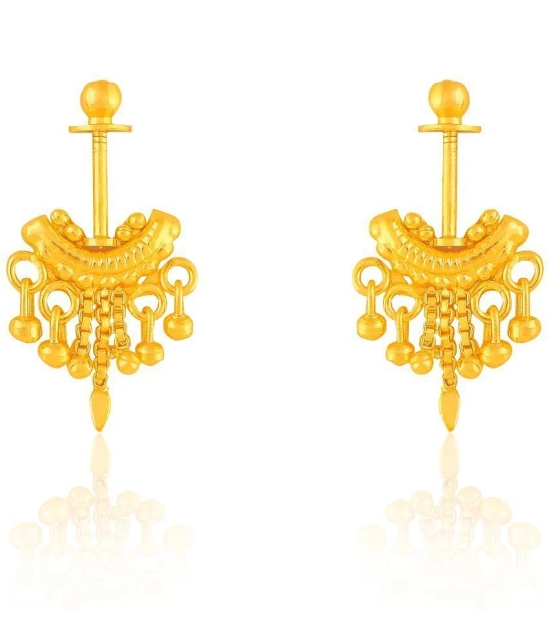 LUV FASHION Golden Threader Earrings ( Pack of 1 ) - Golden