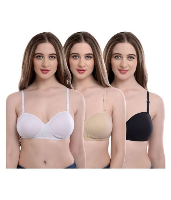 Softskin Poly Cotton T-Shirt Bra - Multi Color - 32B