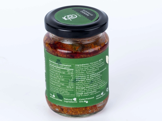 Ta Pickles | Mango Avakaya Pickle Without Garlic | 150g | Made with Cold Pressed Oil | Homemade | Traditional Indian Taste | Natural | No Preservative