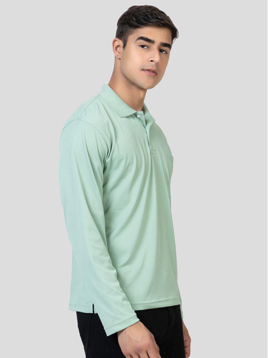 YHA - Mint Green Cotton Blend Regular Fit Mens Polo T Shirt ( Pack of 1 ) - None