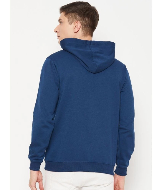 UBX Cotton Blend Hooded Mens Sweatshirt - Blue ( Pack of 1 ) - None