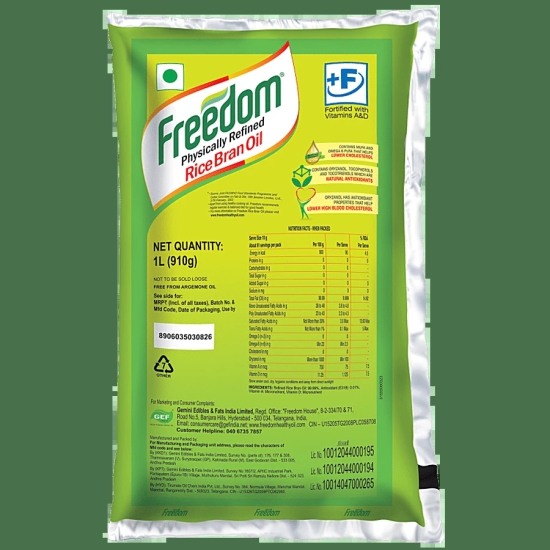 Freedom Rice Bran Oil, 1 L