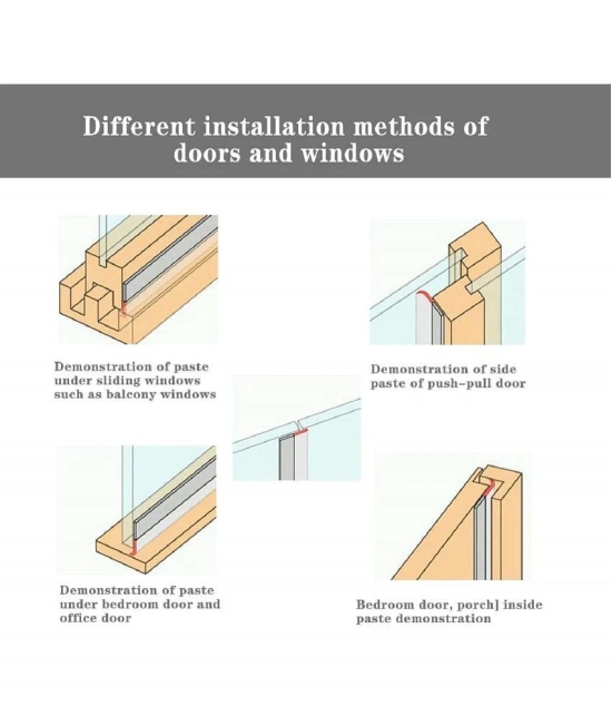 RAMDEV ENTERPRISE Silicone Seal Strip,Silicone Sealing Sticker for Door or Window,Weatherproof Soundproof Self Adhesive Door Strip Bottom,Slim Insect Proof Seal Strip for Gap of House or Sho