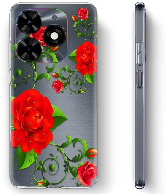 Fashionury Multicolor Printed Back Cover Silicon Compatible For Tecno Spark Go 2024 ( Pack of 1 )