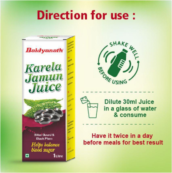 Baidyanath Karela Jamun Juice 1 Litre